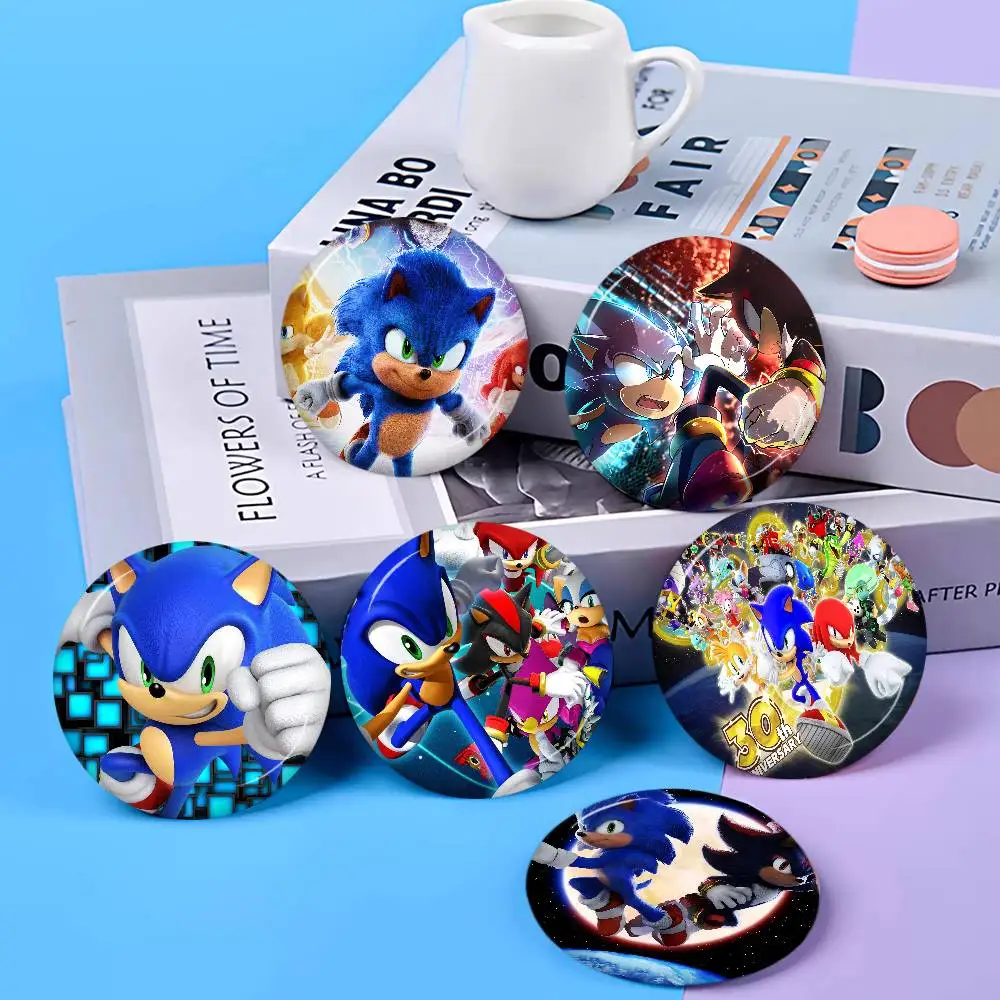 Game S-Sonic The H-Hedgehog 32/44/58MM Customizable Button Pins Cute Funny Creative Badge Jewelry Decor Gifts for Friends