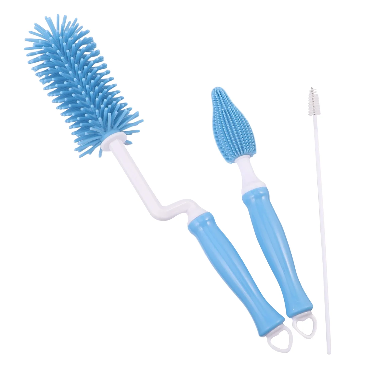 3pcs Babies Feeding Bottle Set Infant Feeder Silicone Pacifier Cleaner Bottle Brush Pacifier Brush Silicone Bottle Brush