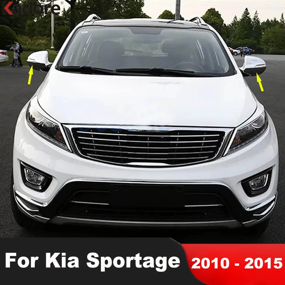 

For Kia Sportage 2010 2011 2012 2013 2014 2015 Chrome Car Rearview Mirror Cover Trim Side Wing Mirror Cap Overlay Accessories