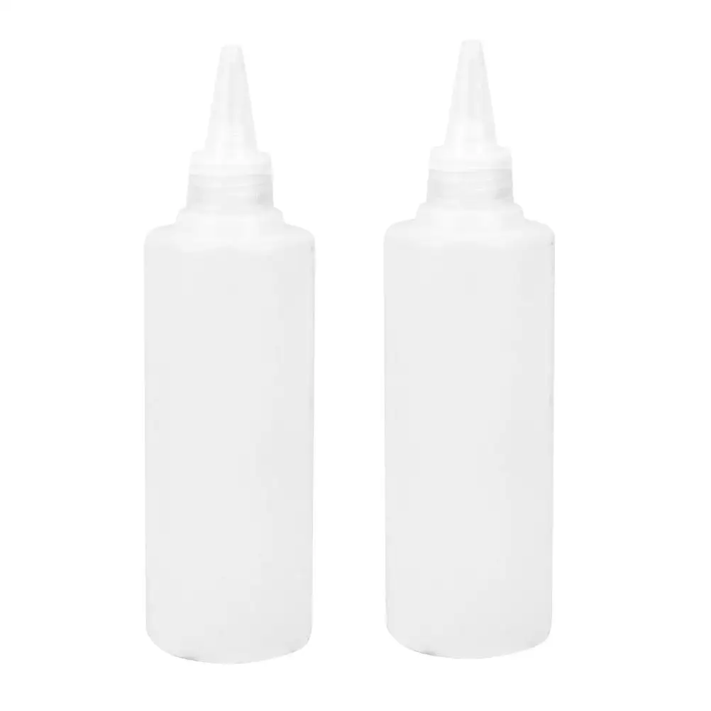 

6pcs Plastic Tip Bottles Clear Squeeze Dispenser Lab Bottle Small Flow Control Easy to Use Long Term Durability