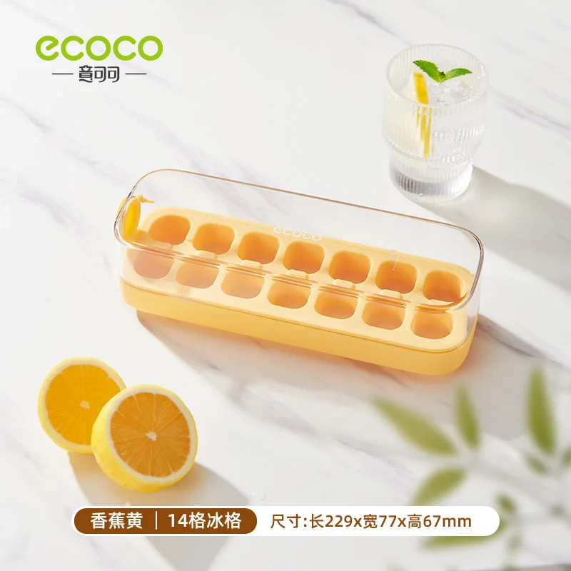 

21-Grid Ice Cube Tray Mold With Press For Easy Release, Including Container For Ice Storage - Kitchen Ice Maker and Storage Box