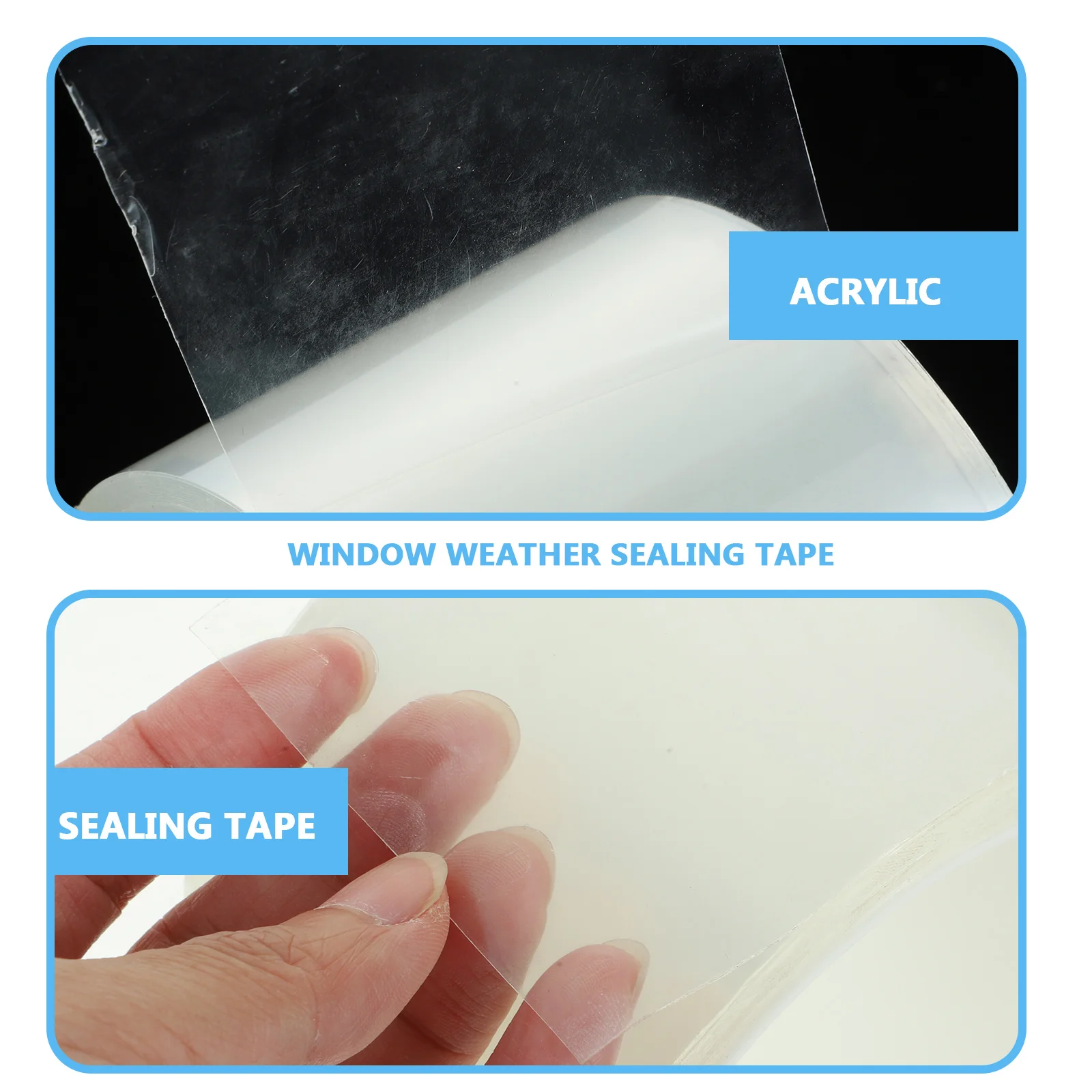 Air Conditioner Window Tape Insulation Duct Seal Transparent Sealing Heavy Duty Acrylic Portable Conditioners