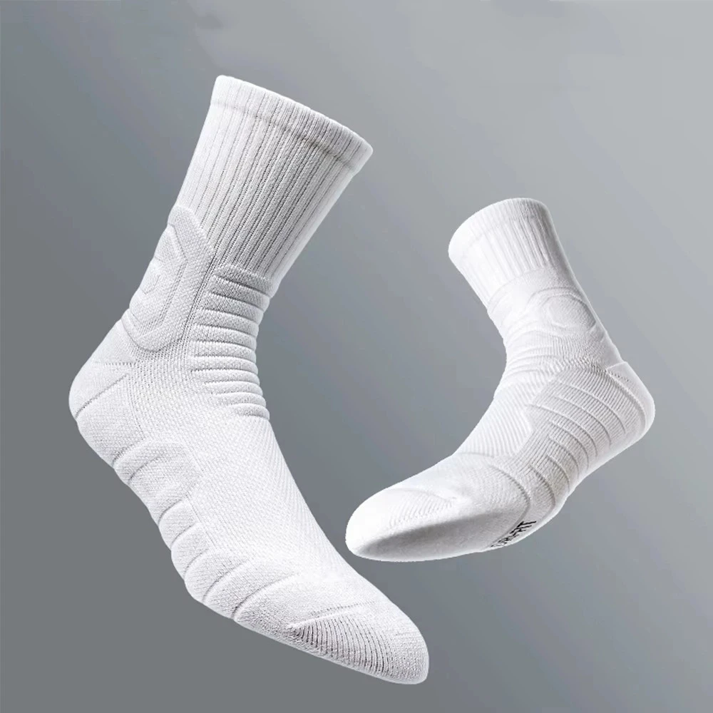 Outdoor Men Basketball Socks Thicken Comfortable Sports Socks Non-slip Mid-Length Running Socks Cycling Running