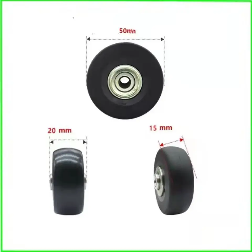 2pcs Luggage Trolley Case Travel Suitcase Universal Wheel Accessories Rubber Wheel Caster Accessories Silent
