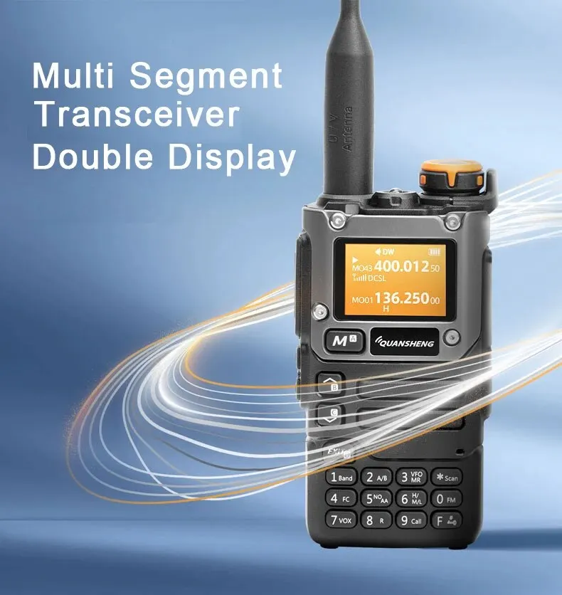 Quansheng UV-K6 Walkie Talkie 5W Air Band Radio Tyep C Charge UHF VHF DTMF FM Scrambler NOAA Draadloze Frequentie Tweeweg CB Radio