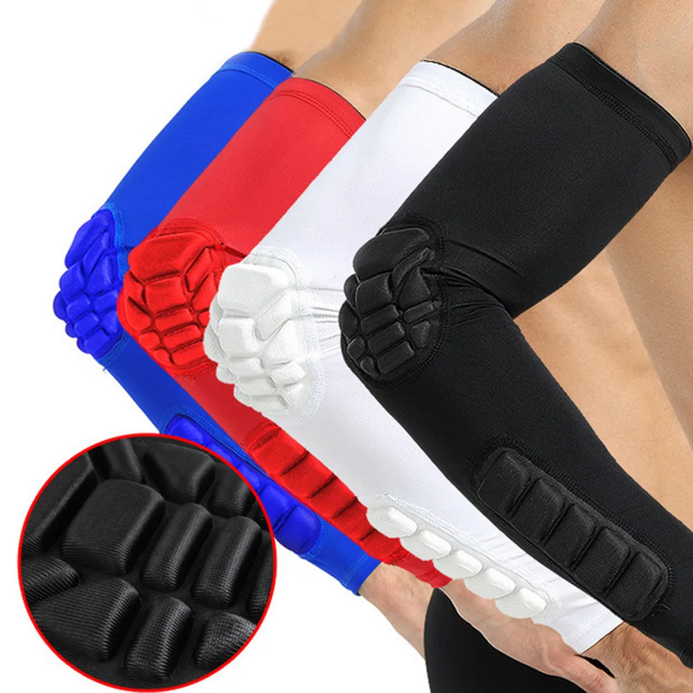 

Honeycomb Anti Collision Compression Arm Guard Unisex Sports Elbow Support Breathable Sweat Wicking Anti Slip For Cycling