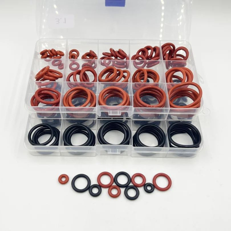 

Rubber Silicone O-ring Gaskets Seal Ring Sealing Washer Red VMQ Oring Nitrile NBR Faucet Valve Waterproof Insulated O Ring kit