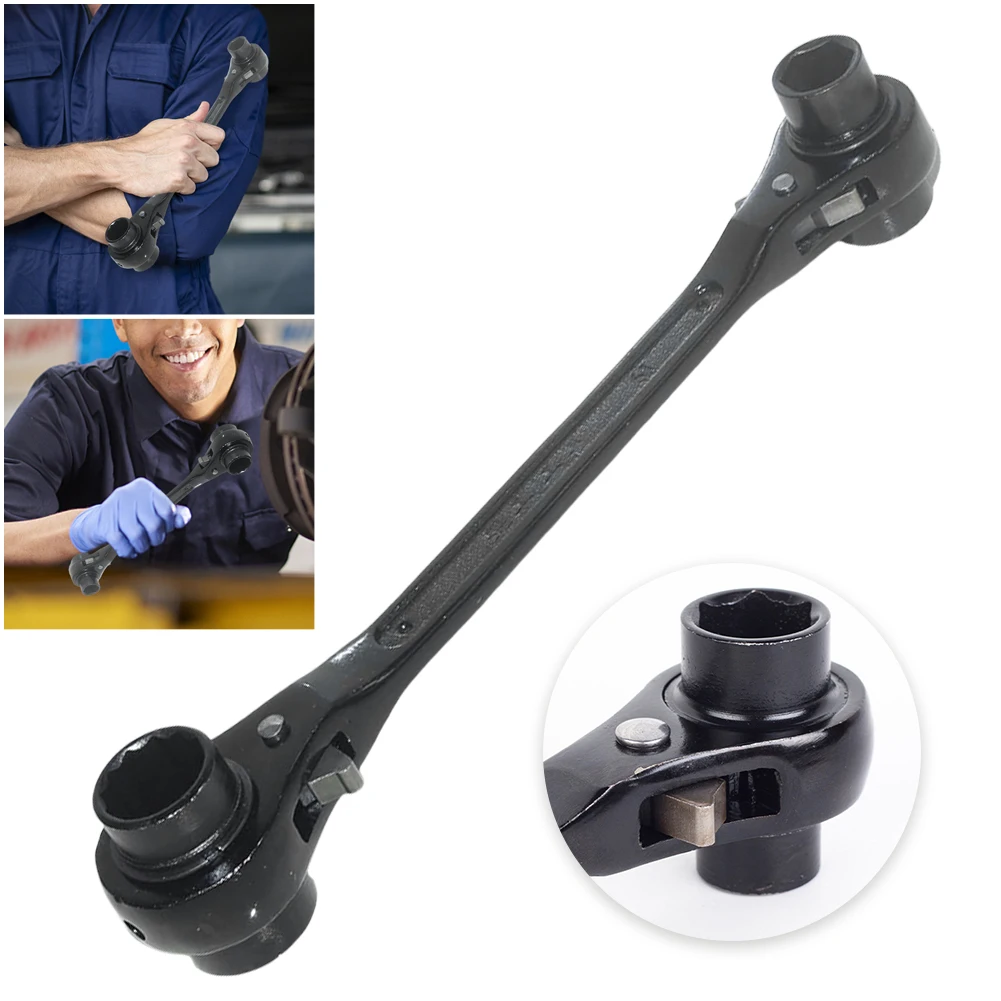 

Концевой ключ с трещоткой, многофункциональный набор ключей с трещоткой для собачьей кости, быстрый ключ с храповым механизмом для обслуживания автомобиля