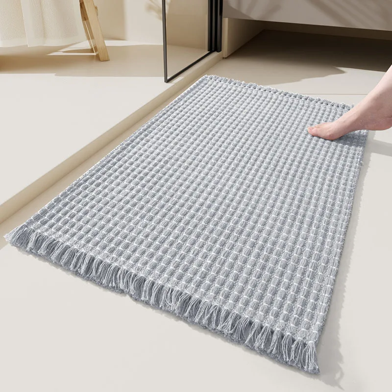 

Entrance Doormat Hand Woven Water Absorbent Bathroom Rugs Anti Slip Floor Mat Indoor Outdoor Carpet Bath Mat Toilet Carpets