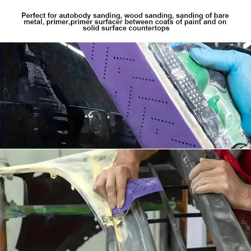 Rotolo di carta vetrata rettangolare strappata a mano rotolo di stoffa smeriglio levigatura a mano piallatura a mano levigatura a secco tre in uno viola 70mm/12M