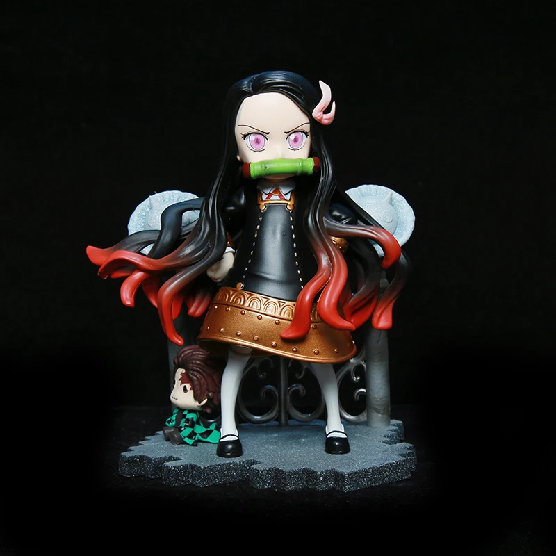 

Anya Cos Kamado Nezuko Anime Figure Kawaii Academy Dress Model Spy×Family Statue Ornaments Collectibles Toys Xmas Kids Gifts ﻿