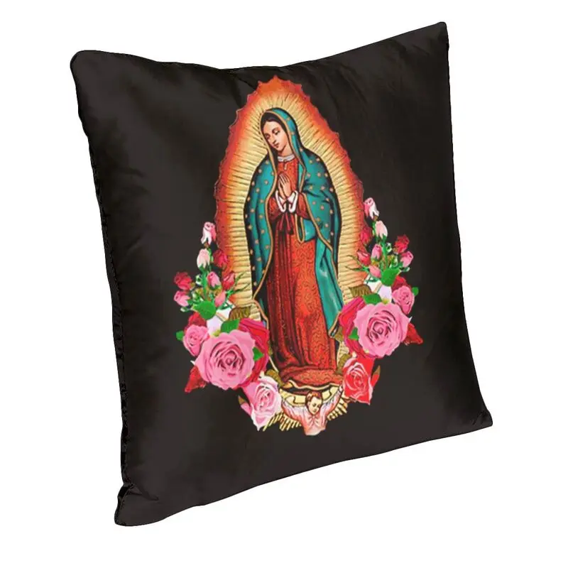 Our Lady Of Guadalupe Virgin Mary Cushion Cover Double-sided 3D Print Floor Pillow Case for Car Cool Pillowcase Home Decoration