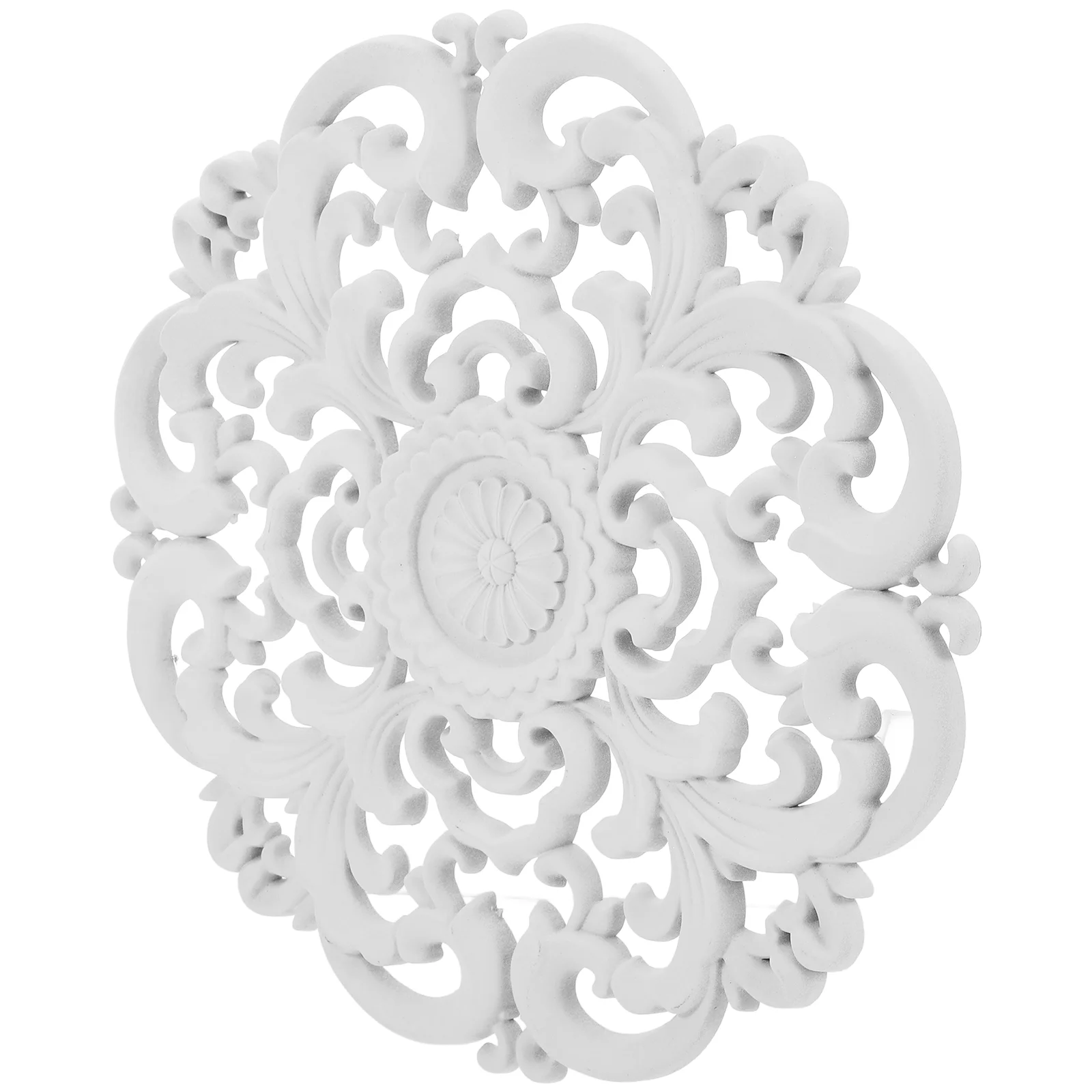 House Decorations for Home Imitation Gypsum Ceiling Light Panel Lighting Medallion Round Flat Decorate Traditional White Solid