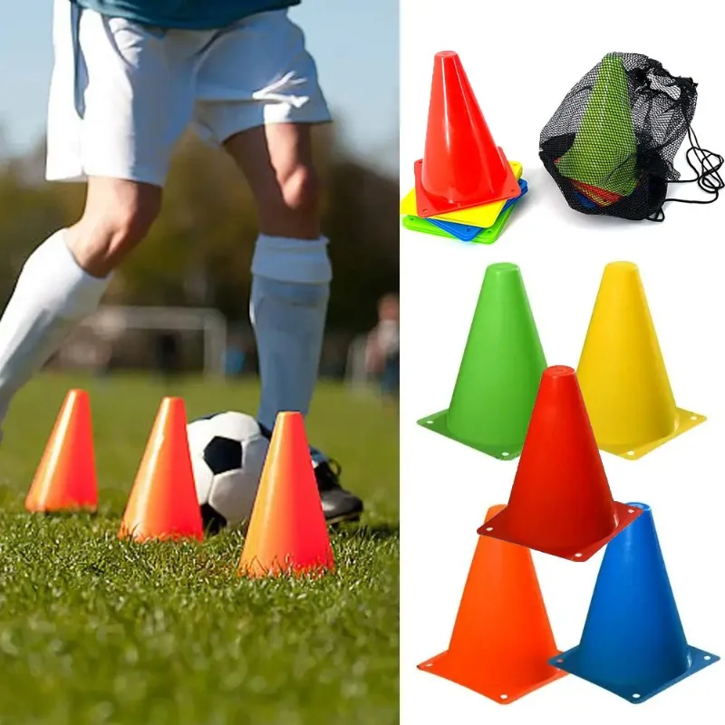 25PCS Soccer Training Cones Pressure Resistant Marker Discs Outdoor Football Basketball Kids Sports Field Cone Markers 5 Colors