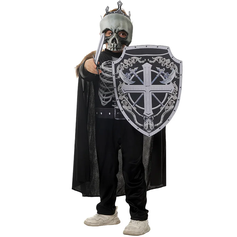 

Devilish Medieval The Knight Warrior Carnival Halloween Enfant Dress Up Skeleton Dark King Costume Enfants New Arrival 2026