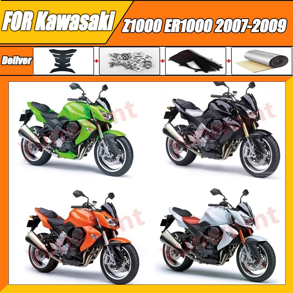 

For Z1000 Z 1000 ZR1000 2007 2008 2009 Motorcycle Fairing Kit ABS Plastic Body Injection mold Fairings Bodywork Bodykits zxmt