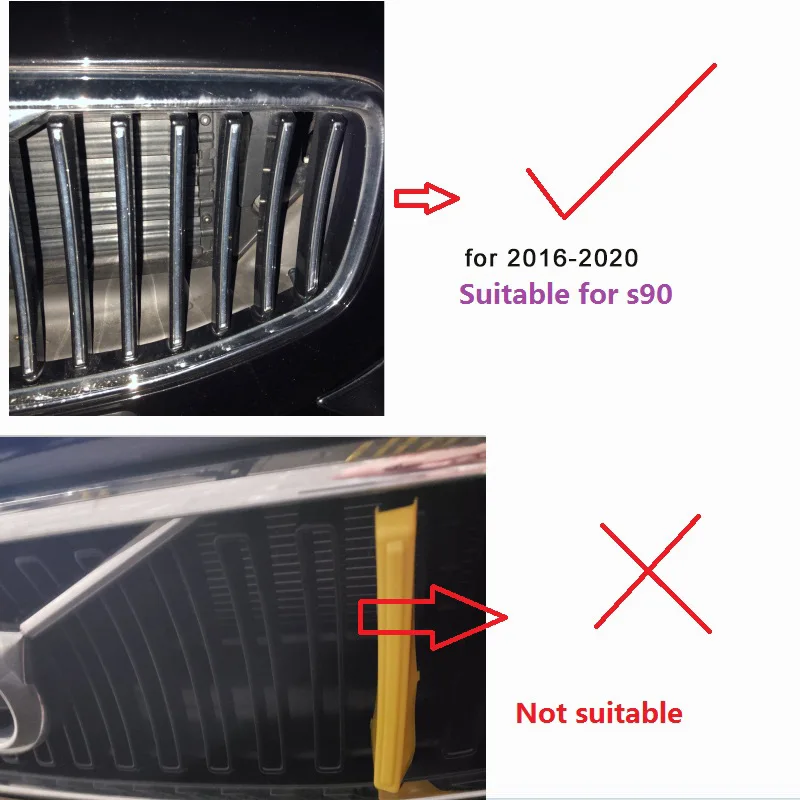 for volvo s90 v90 three-color net decoration strip new network modified special color stickers 2017-2023 Car accessories