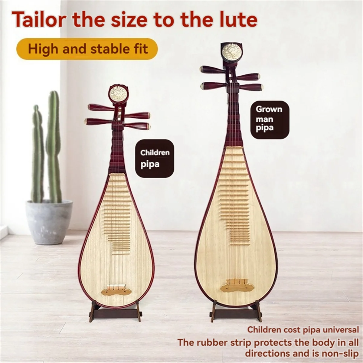 A72Z Guitar Floor Bracket Removable Wooden Guitar Rack Ukulele Hold Violin Acoustic Guitar Universal Storage Rack D