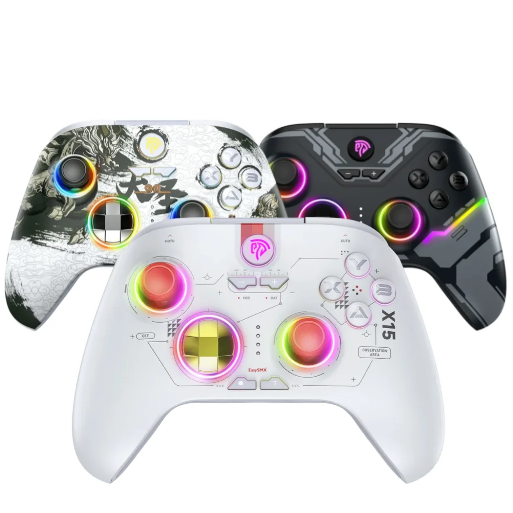 EasySMX X15 Wireless Gaming Controller For iOS/Windows/Nintendo Switch/Android Wireless Gamepad RGB Hall Effect Joysticks