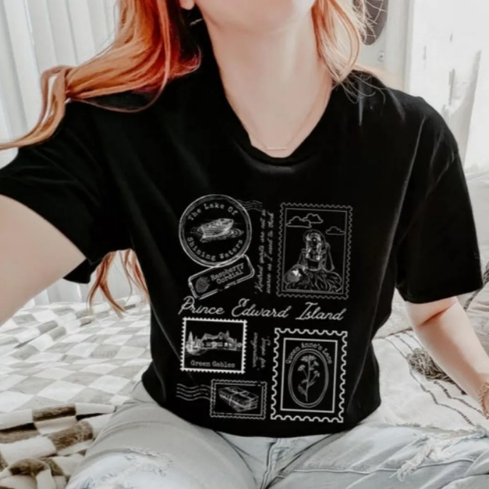 Anne of Green Gables Prince Edward Island Shirt-Stamp Collection TrendyGift for Best Friends Group-Literature Lover Booktok Tops
