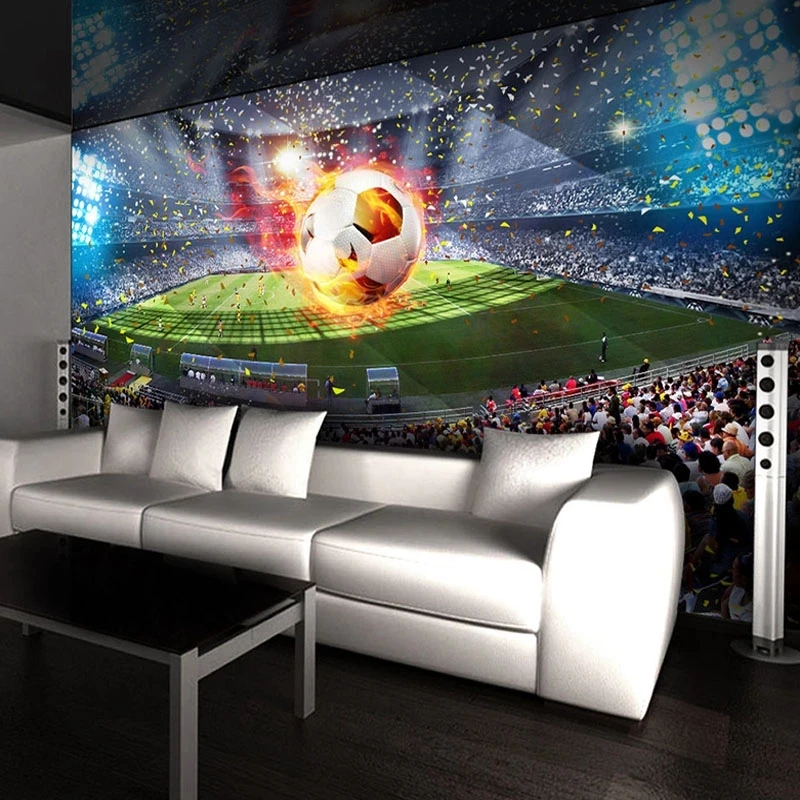 Customized Photo Wallpaper 3D Football Field Mural Wallpaper Bedroom Living room sofa TV background wall restaurant study Hotel