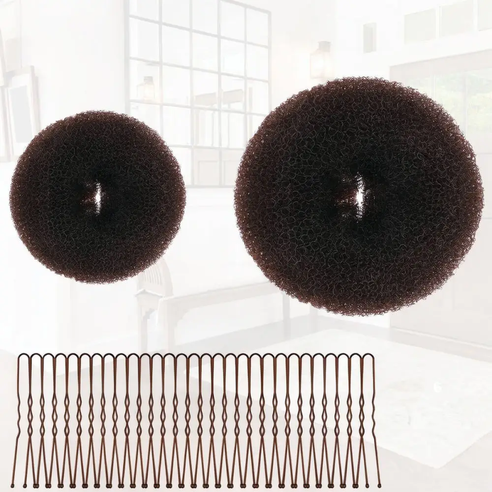 Fashion Hair Bun Maker Donut Ring Sponge Tool Set For Quick Easy Hairstyling Wedding Bridal Decorative Hair Accessories