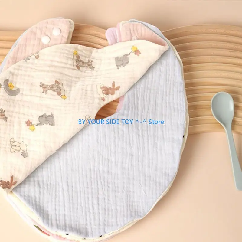 

Cotton Baby Wipes Absorbent Drools Bandana Wipes for Teething Feeding 0-3 Years U6XE