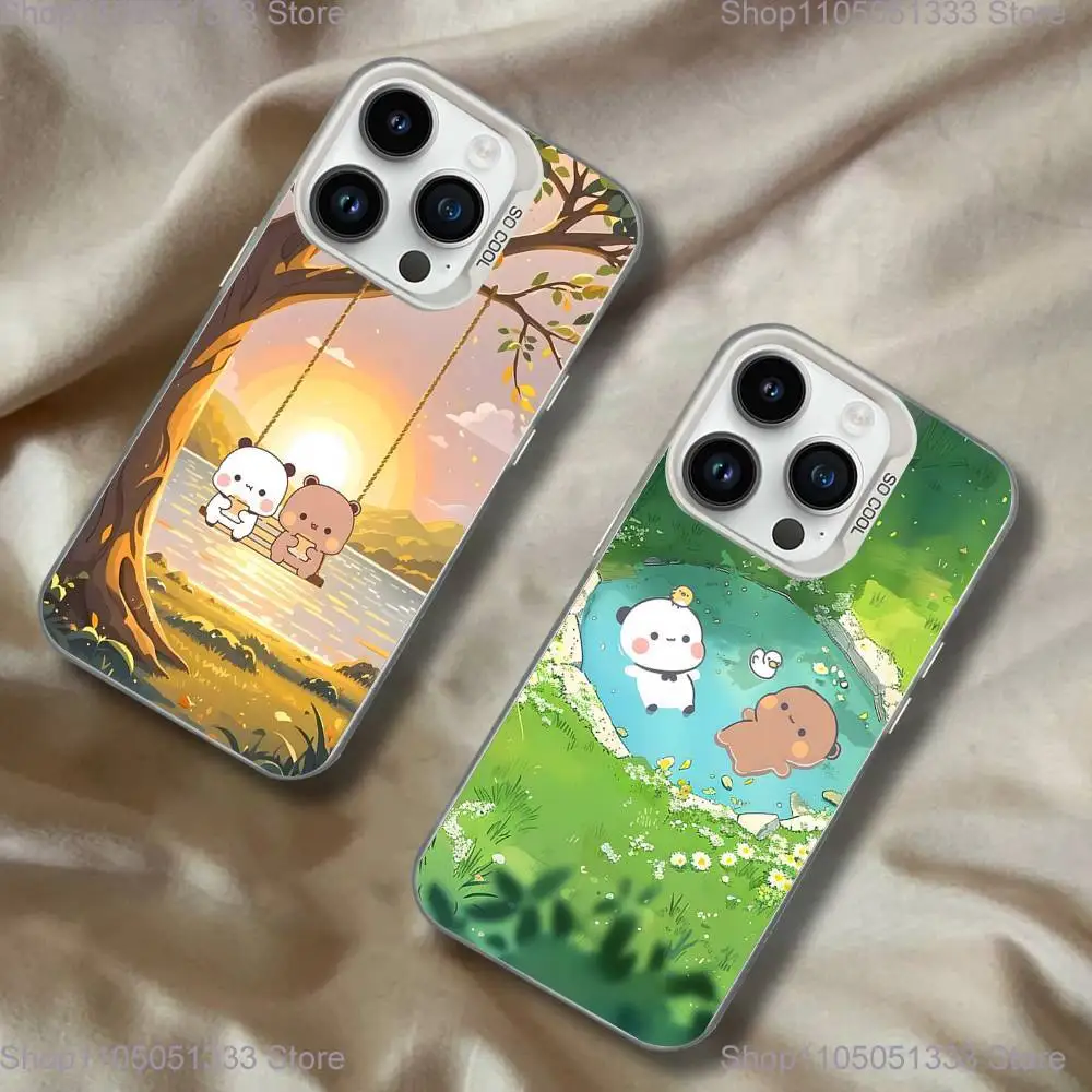 

Cute BuBu And DuDu-S Phone Case For iPhone 16,15,14,13,12,11,Pro,XS,Max,Plus,Mini,SE White Candy Matte Shockproof Cover