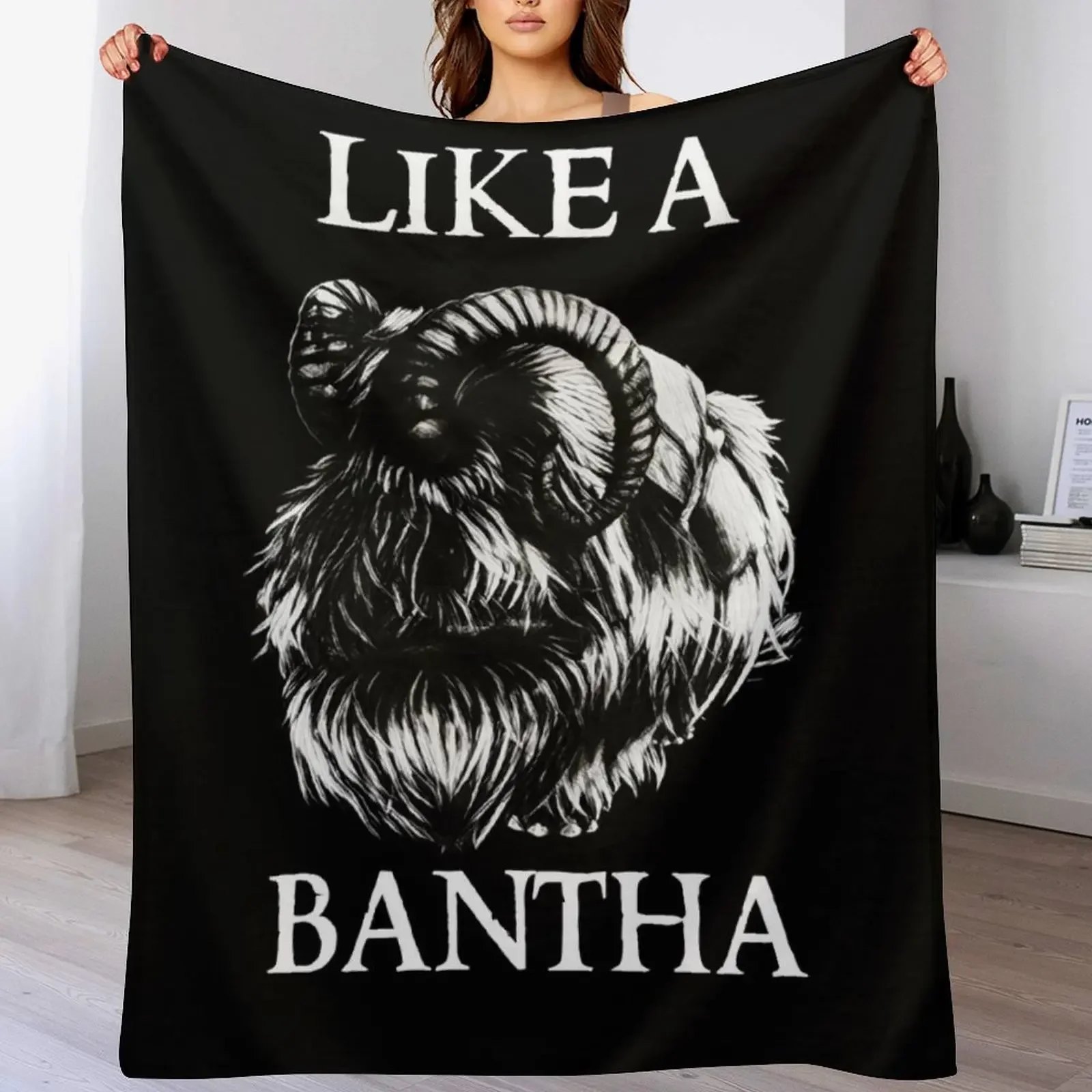 

Like a Bantha - Boba IV Throw Blanket Soft Beds Sofa Throw Camping Cute Blankets