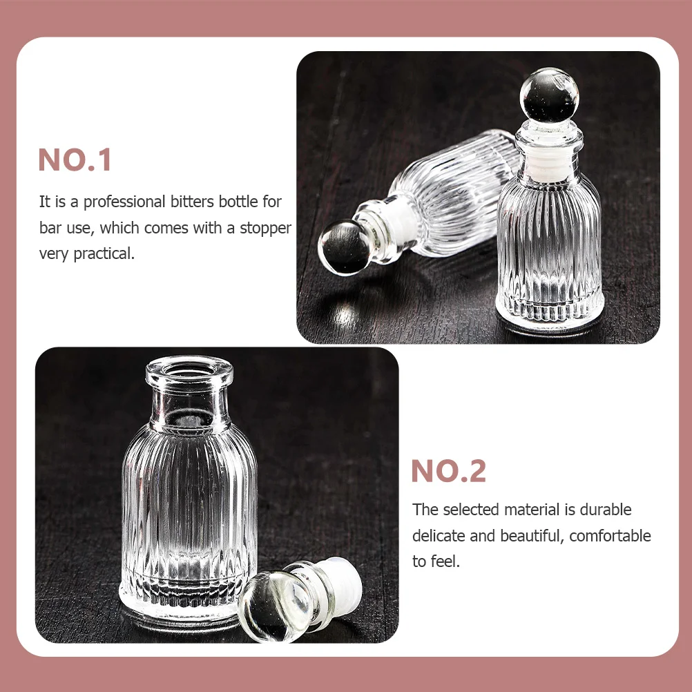 

Стеклянная бутылка с пробкой, герметичная для коктейлей, барменная мини-прозрачная бутылка для домашнего использования