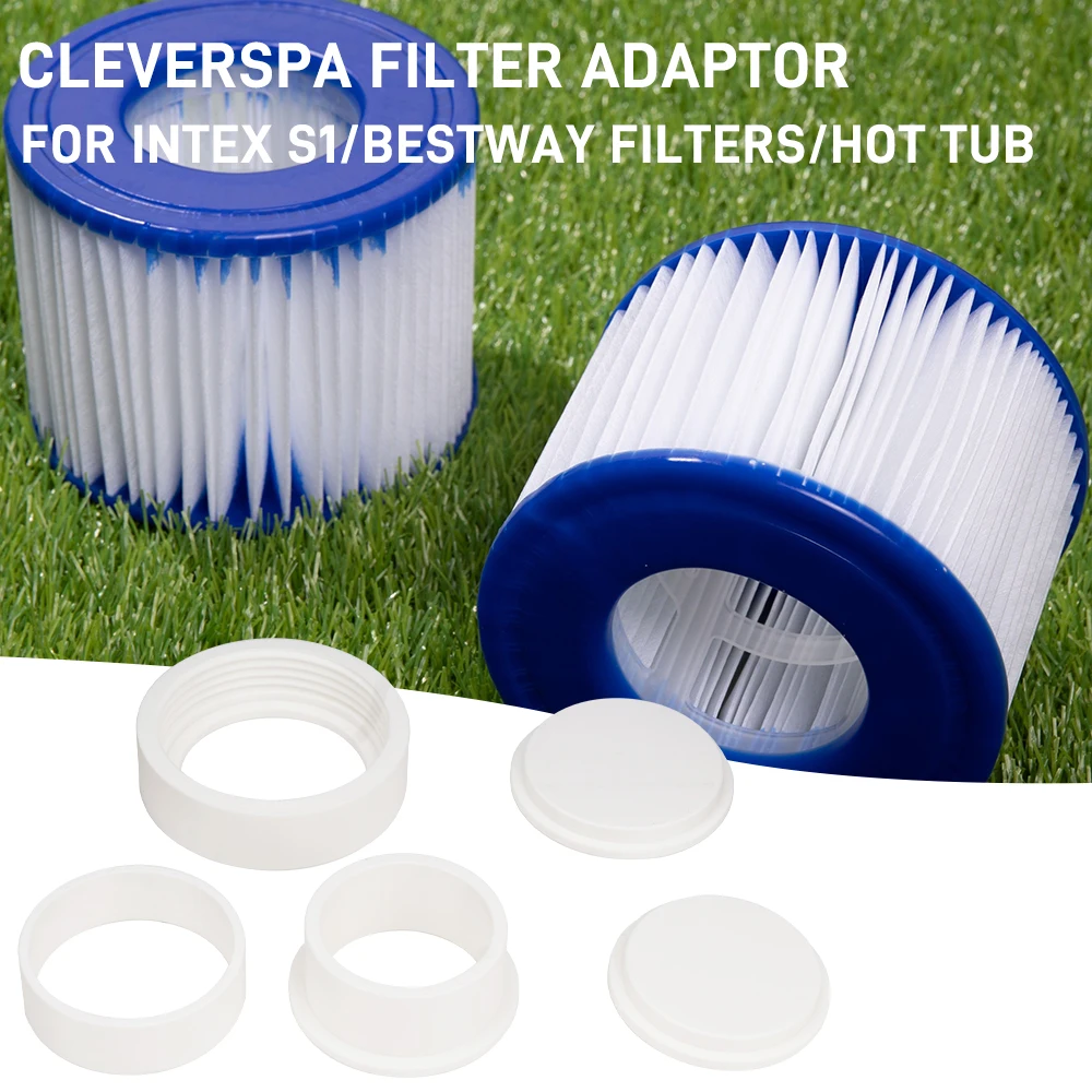 1 Juego de adaptador de filtro Cleverspa Fil Ter para Intex S1/Bestway Fil Ters/bañera de hidromasaje