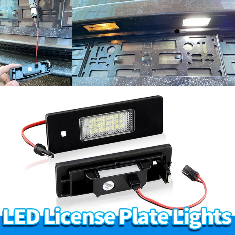 CANBUS LED لوحة ترخيص ضوء لسيارات BMW 1 3 5 6 7 سلسلة X5 X6 Z4 E60 E63 لميني كوبر كلوبمان كونتري مان بيسمان خطأ مجاني #1