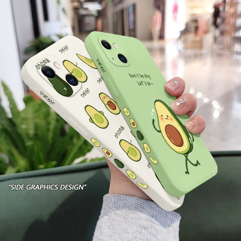 Avocado Family Phone Case For iPhone 16 15 14 13 12 11 Pro Max Mini X XR XS MAX 7 Plus 6 6S Plus Cover