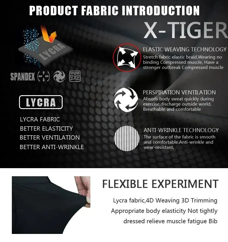 X-TIGER Men Cycling Shorts with Back Pocket 5D Gel Padded Bike Shorts for Men Mountain Road Biking Riding Half Pants Tights