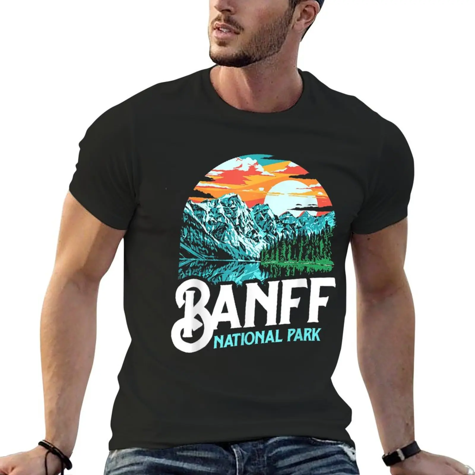 Banff National Park Lake Louise Canada Vintage T-shirt vintage clothes oversizeds for a boy blacks black t-shirts for men