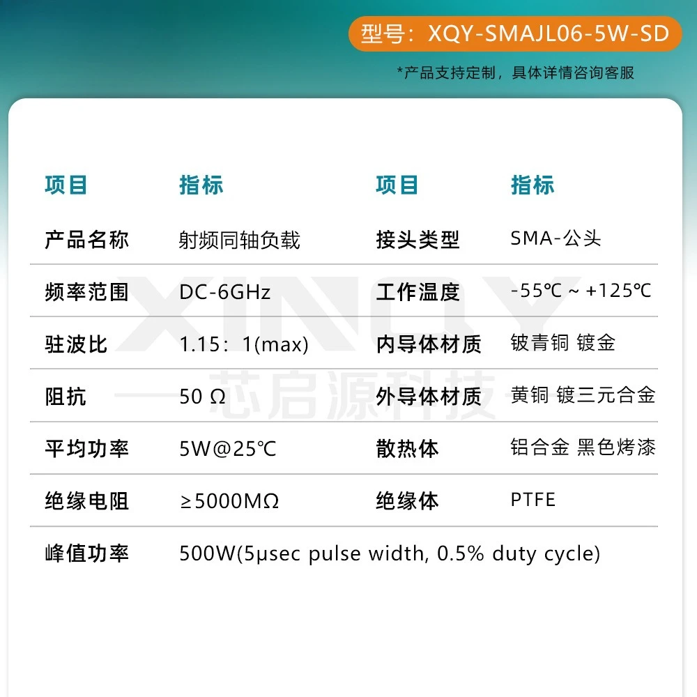 SMA Male RF Coaxial Dummy Load 5W DC-6GHz 50 Ohm Termination Low VSWR Test