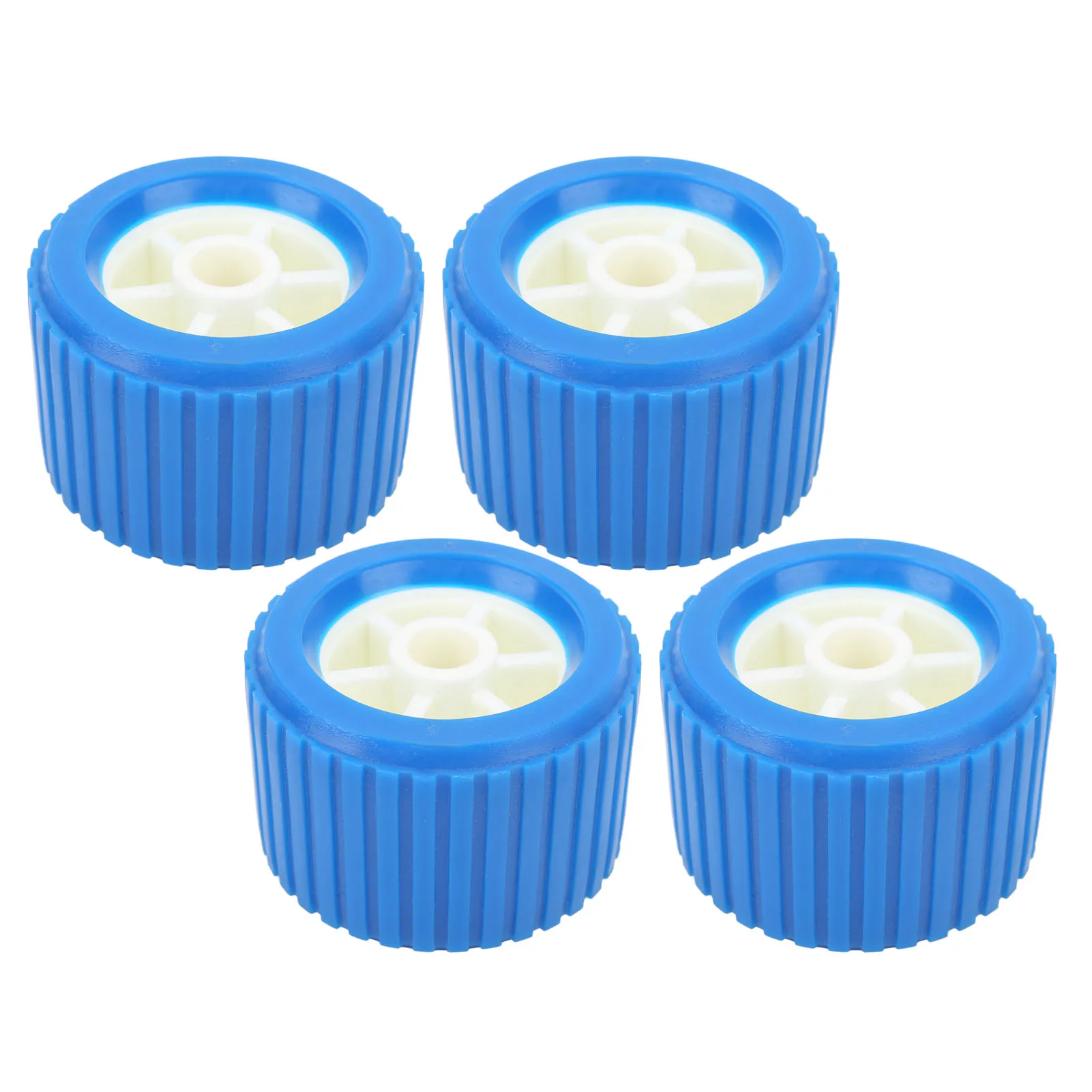 3in Wide Wobble Roller Marine Ribbed Wobble Roller 108x75x19mm Blue PP High Temp Resistant for Boat Yacht Trailer