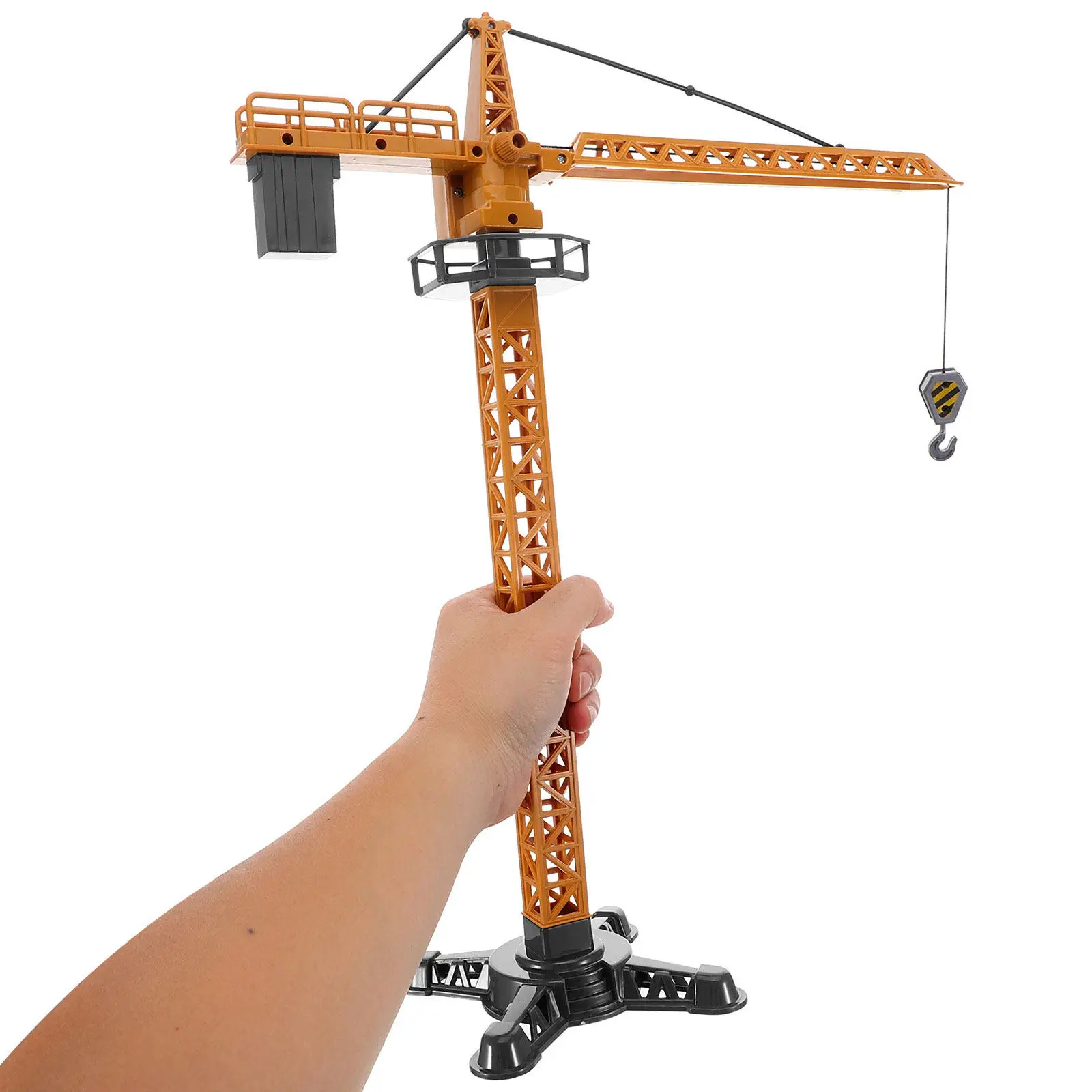

2Pcs Tower Crane Construction Vehicle Realistic Manual Lift Engineering Truck for Creative Imagination Plastic Small
