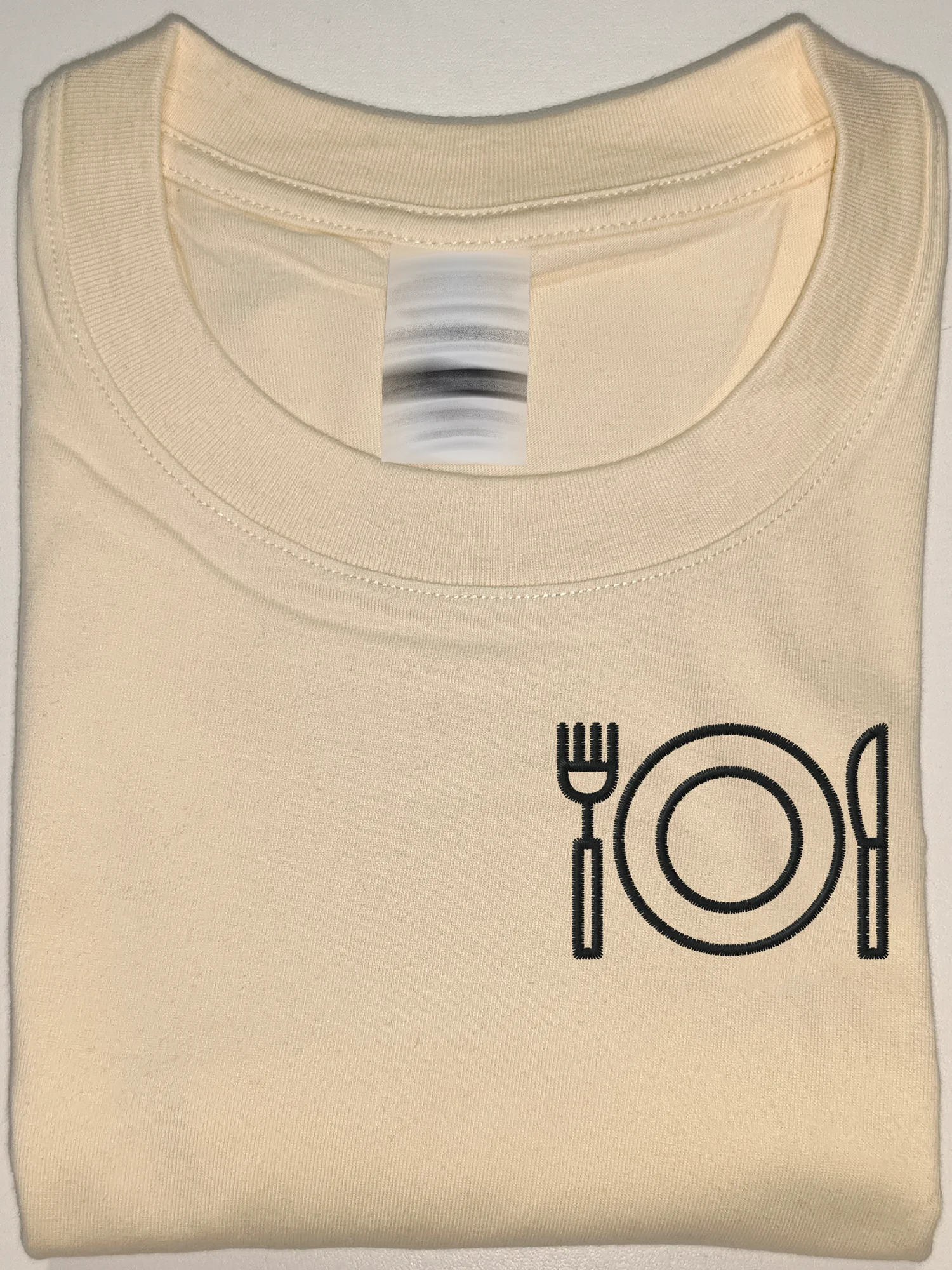 

Dish Embroidered Tshirt 100% Cotton Embroidery T-Shirts Grpahic Tee Men Graphic T Shirts Gothic Style