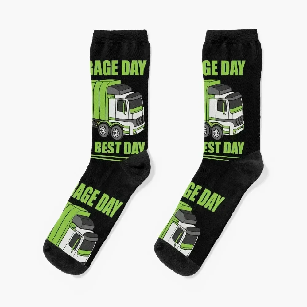 

Garbage Day is the Best Day Garbage Truck Lovers Gift Socks colored gift winter gifts Toe sports Socks Male Women's