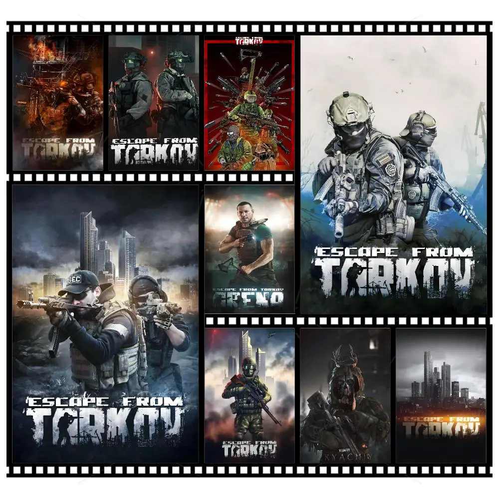 Game FPS E-Escape from Tarkov Poster Wall Art Poster HD Waterproof PP Print Bedroom Living Room Office Decor Gift