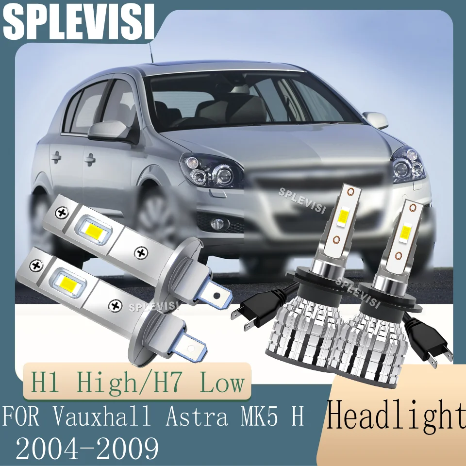 

12V Extreme Long Life SPLEVISI Car Light LED Headlight Bulbs 60000 Hours For Vauxhall Astra MK5 H 2004 2005 2006 2007 2008 2009