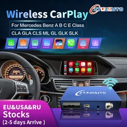 Bezprzewodowy CarPlay do Mercedes Benz A Class W176 B W246 CLA GLA C-CLass W204 E-Class W212 C207 CLS W218 ML GLK SLK R72 G W463