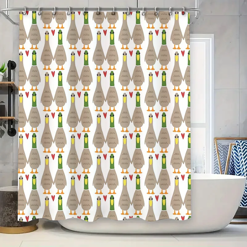 

Bathroom Shower Curtain Waterproof Vintage Farmhouse Floral Pattern Fabric Decor Home