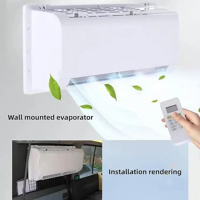 TELCOOL 12V DC Silent Air Conditioner Bottom Hidden RV Air Conditioner Suitable for Trucks, Campers,Trailers, Campers, RVs, Vans
