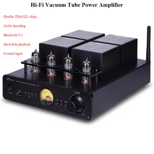 Fiebre Amplificador de potencia del tubo HIFI 6K4 Tubo Bluetooth 5.3 Dual TPA3221 Amplificador de inicio de chip 100W * 2 Potencia de salida USB 24bit 84kHz 8 mejores ventas TPA3221 Amplificador - №8