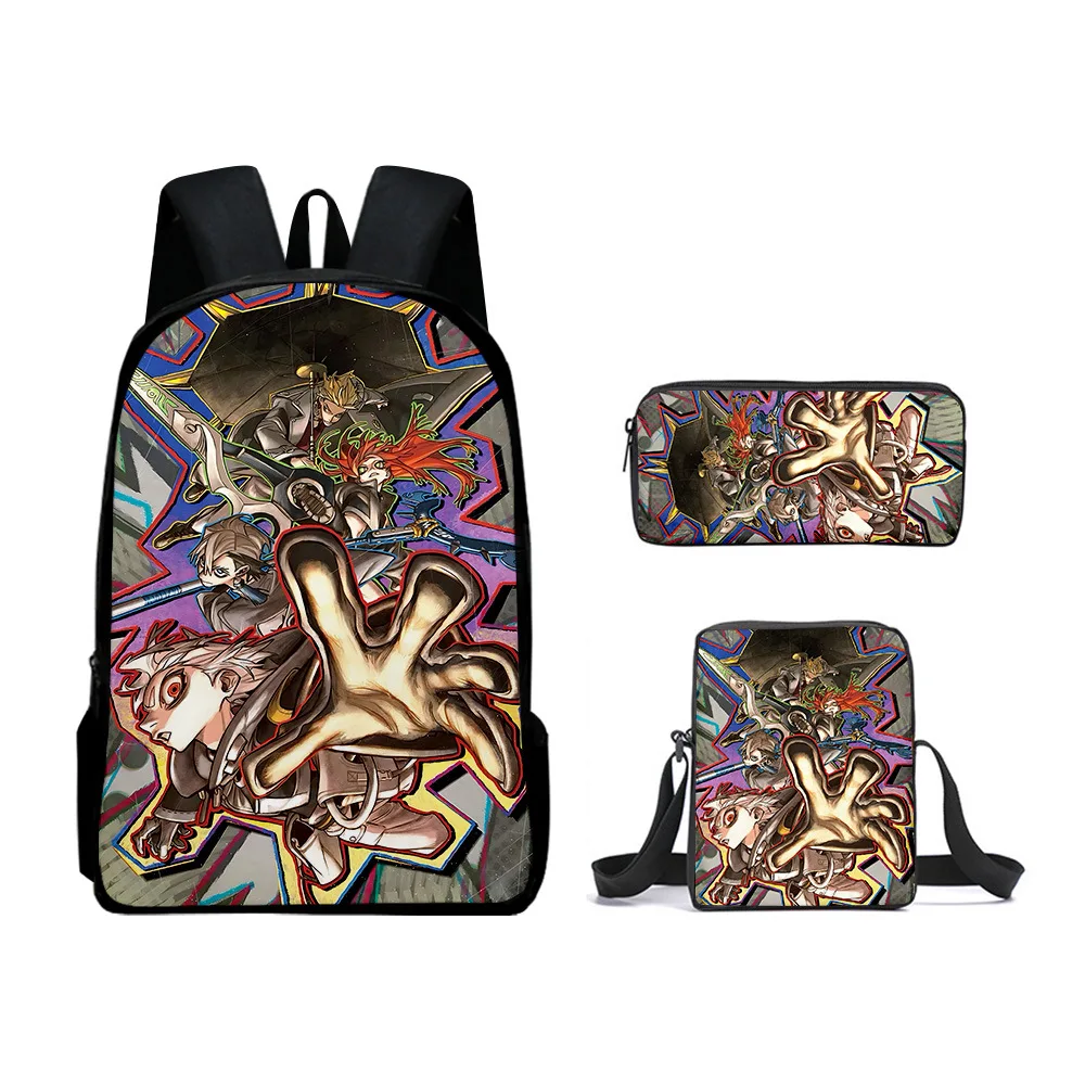 Classic Popular Gachiakuta 3D Print 3pcs/Set pupil School Bags Laptop Daypack Backpack Inclined shoulder bag Pencil Case