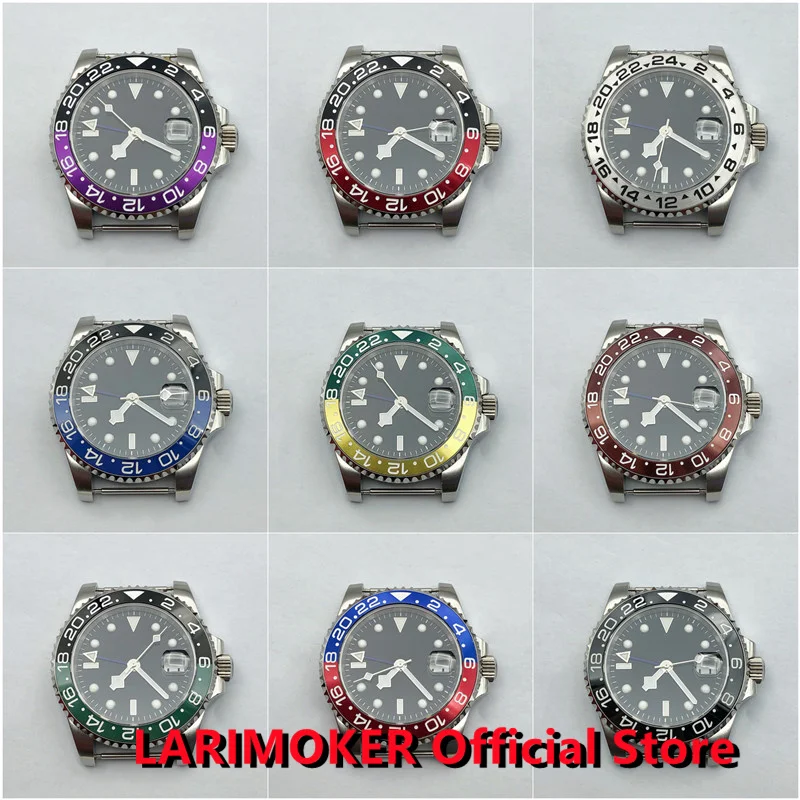 LARIMOKER New 40mm GMT Sapphire Men Mingzhu DG3804 Automatic Watch No Bracelet