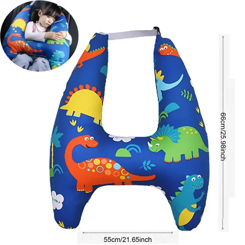 

Cartoon Kids Car Sleeping Headrest Shoulder Strap Cushion Neck Travel Interior Accessories Car Throw Pillow Shoulder Pillow