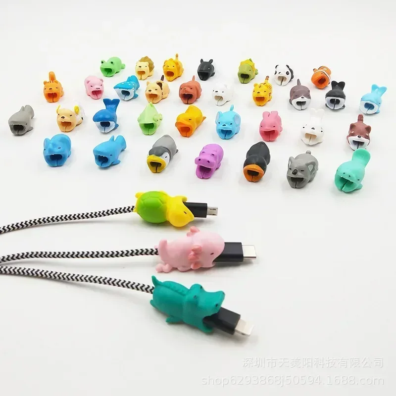 Earphone Cable Protector Animal Usb Bite Winder USB Cable Protectors Charger Line Organization Charger Cable Protector Organizer